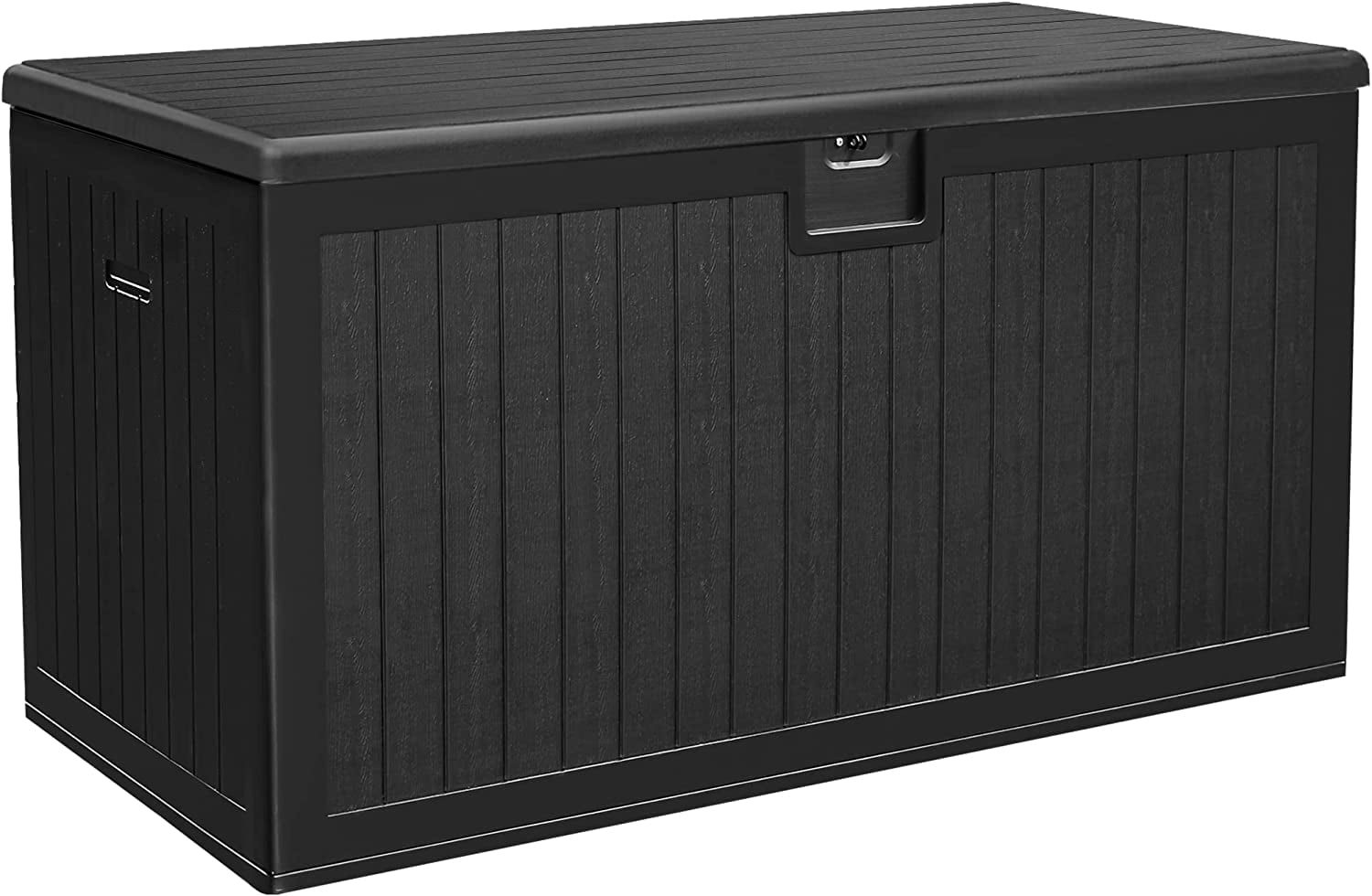 YITAHOME XL 150 Gallon Large Deck Box, Outdoor Storage for Patio Furniture Cushions, Garden Tools and Pool Toys with Flexible Divider, Waterproof, Lockable (Black)