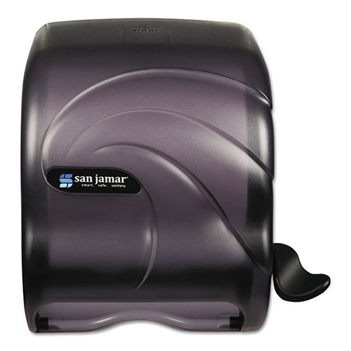 San Jamar Element Lever Roll Towel Dispenser | Oceans， Black， 12 1