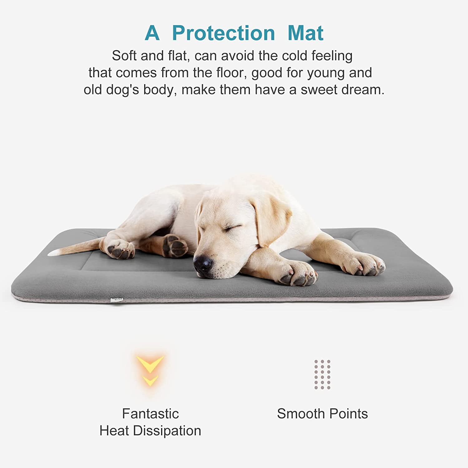 Hero Dog Dog Bed Crate Pad Mat Cute Paw Pet Beds for Large Dog, Washable Sleeping Mattress