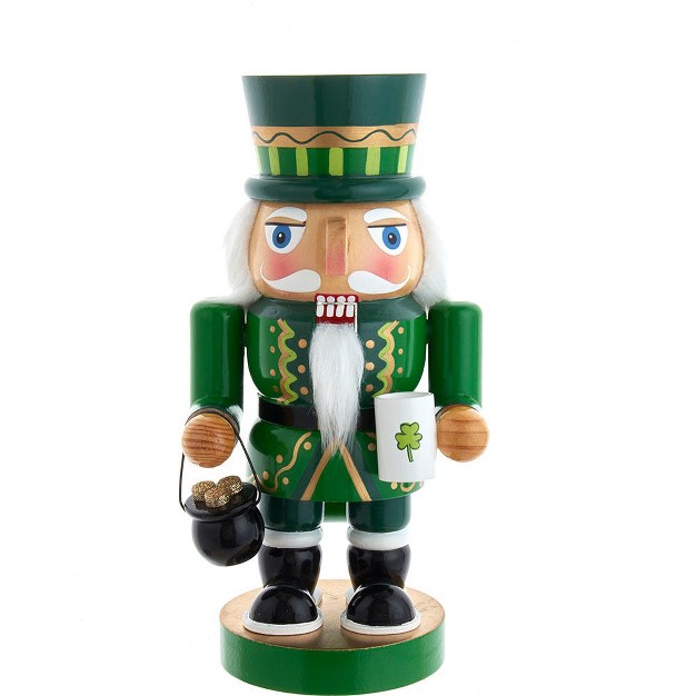 Kurt Adler 10 inch Wooden Irish Nutcracker