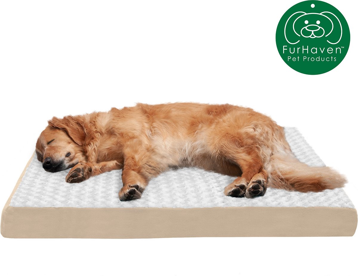 FurHaven NAP Ultra Plush Orthopedic Deluxe Cat and Dog Bed w/Removable Cover， Cream