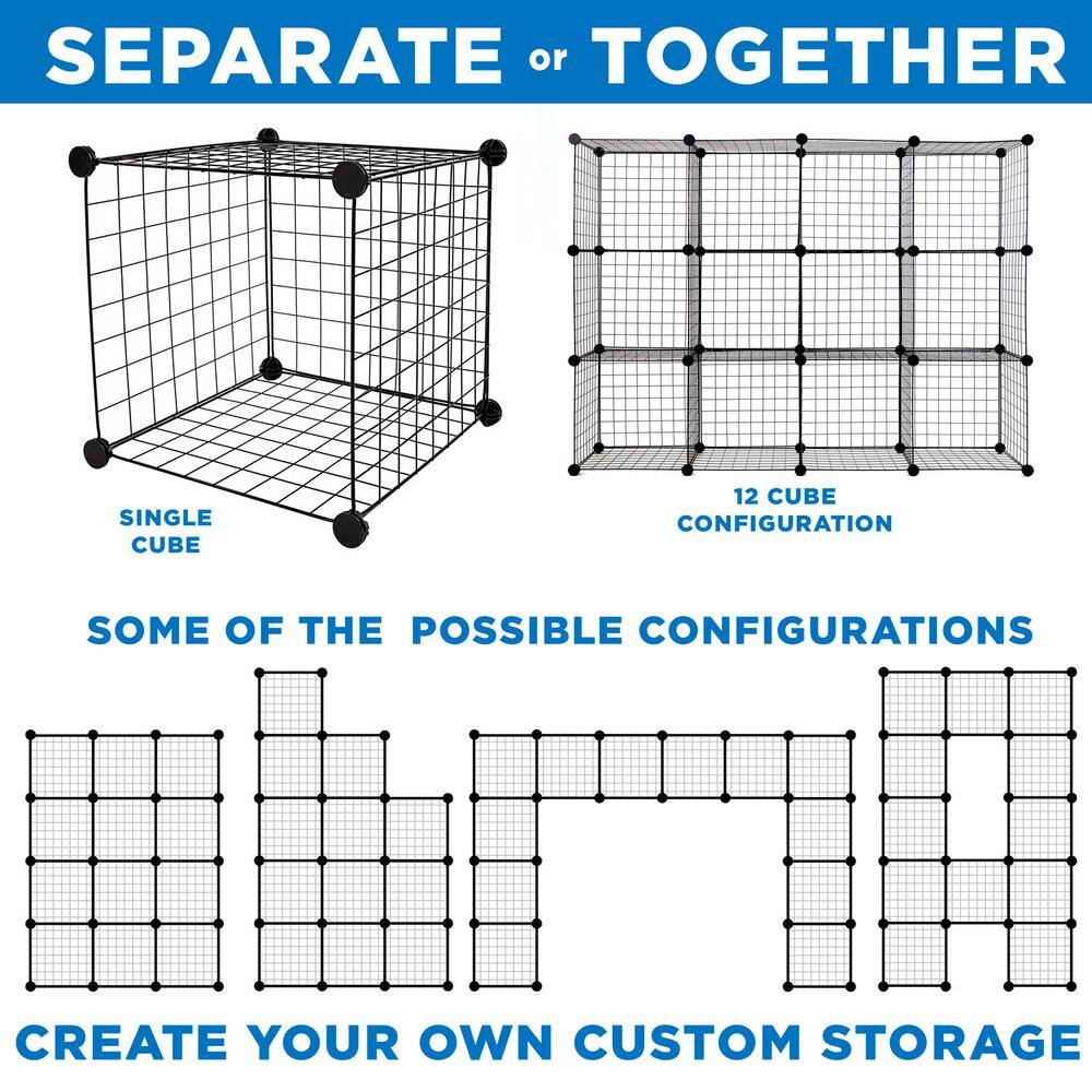 mount-it! 42 in. Wire 12-Cube Organizer WI-4013