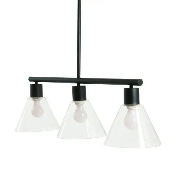 3-Light Metal Island Pendant with Clear Glass Shades Shopping - The Best Deals on Chandeliers