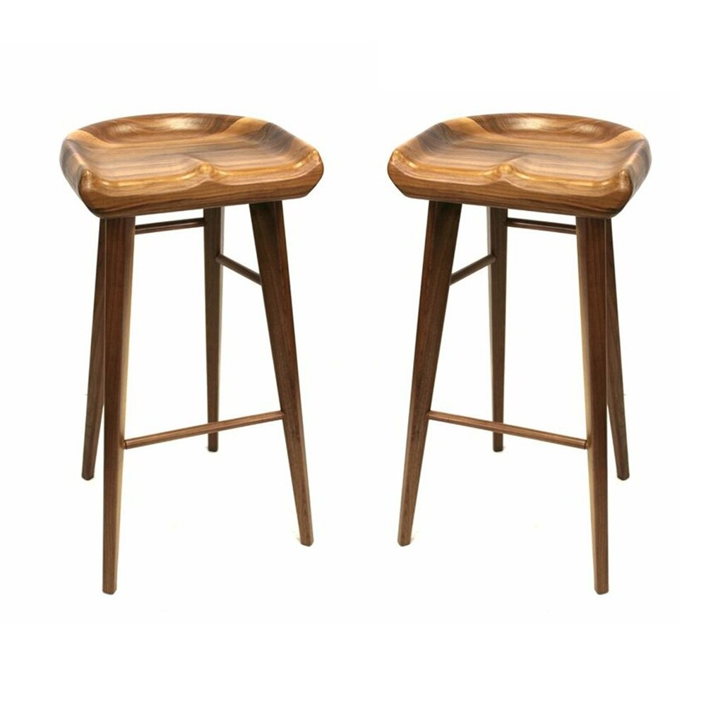 Walnut Tractor Stool (Set of 2) - 29