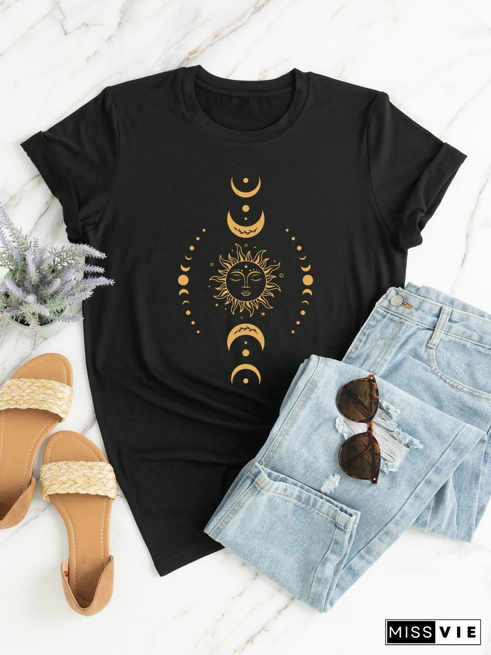 Plus Moon & Sun Print Tee