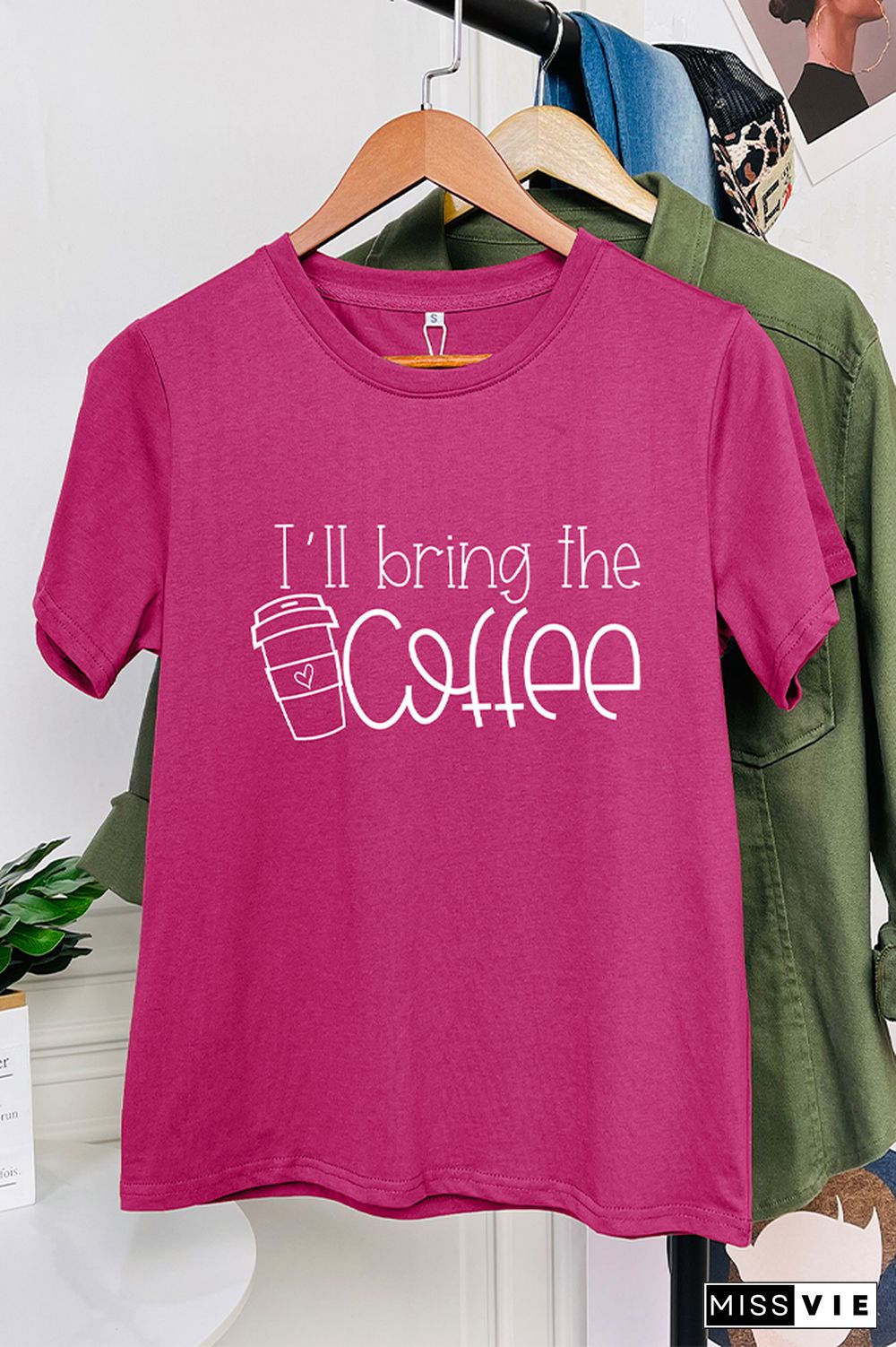 I'll Bring The Coffee Short Sleeve Graphic Tee Wholesale