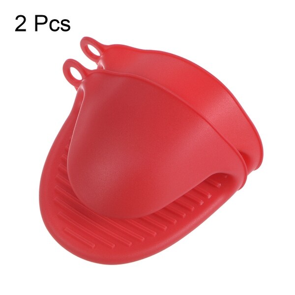 2pcs Silicone Pot Holders Pinch Grips Oven Mitts Mini Oven Mitts