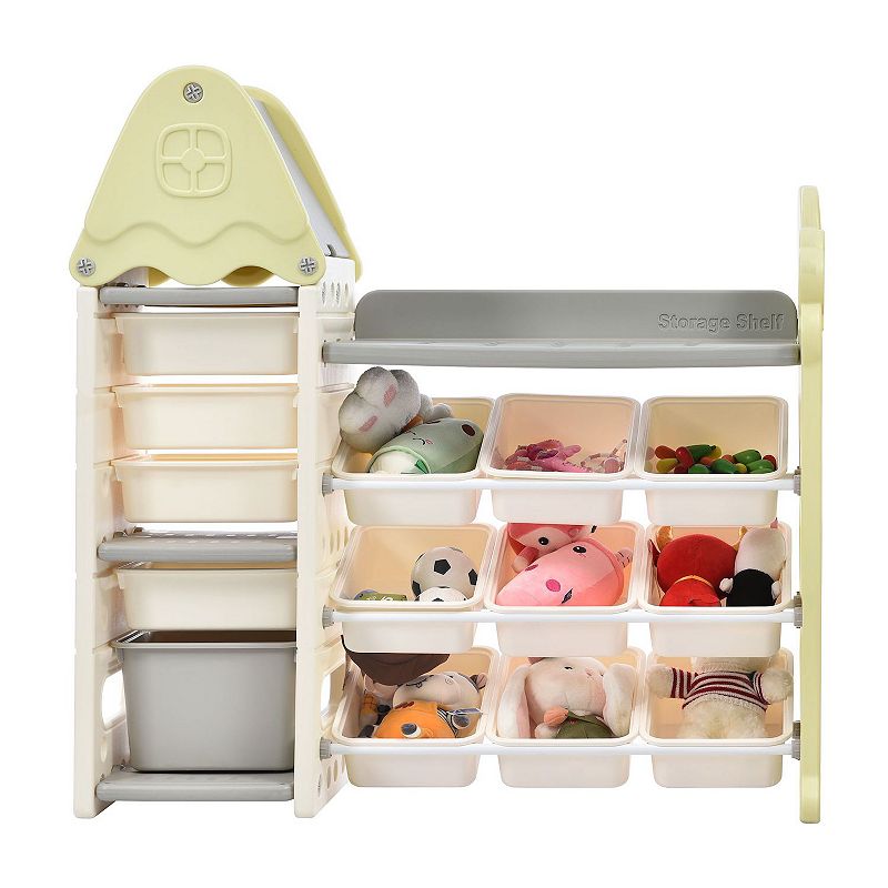 F.C Design Kids Toy Storage Organizer with 14 Bins