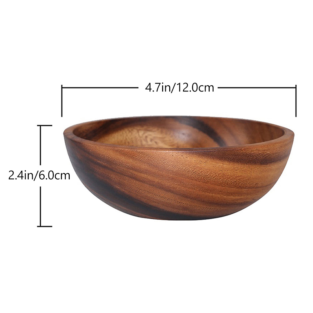 1pc 12X6CM Practical Wooden Cutlery Household Basin Fruit Bowl Salad Bowl