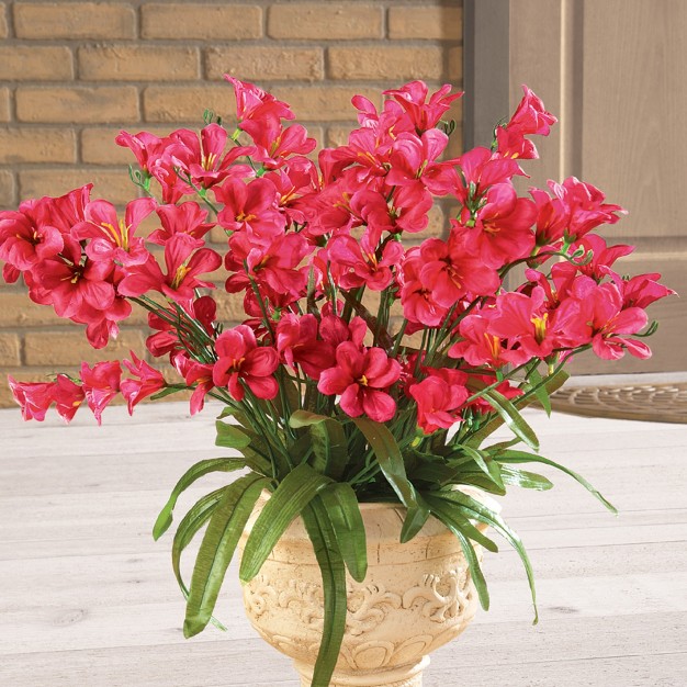 Collections Etc Tree Orchid Artificial Flower Arrangement Bouquet Bush - Set Of 3