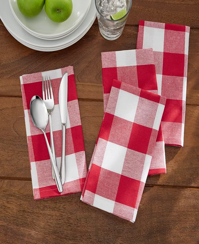 Elrene Farmhouse Living Buffalo Check Napkins - Set of 4