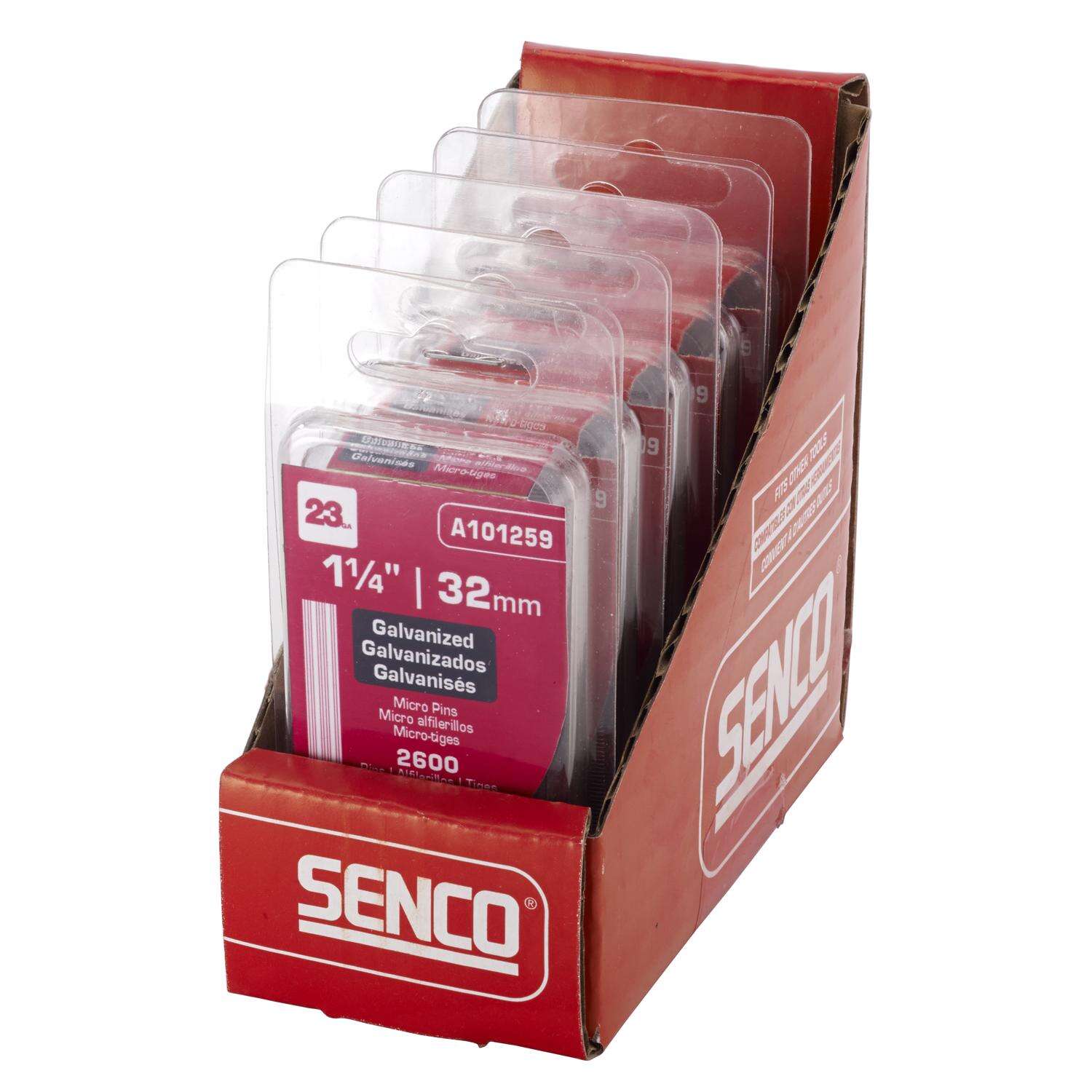 Senco 1-1/4 in. 23 Ga. Straight Strip Galvanized Micro Pins 2，600 pk