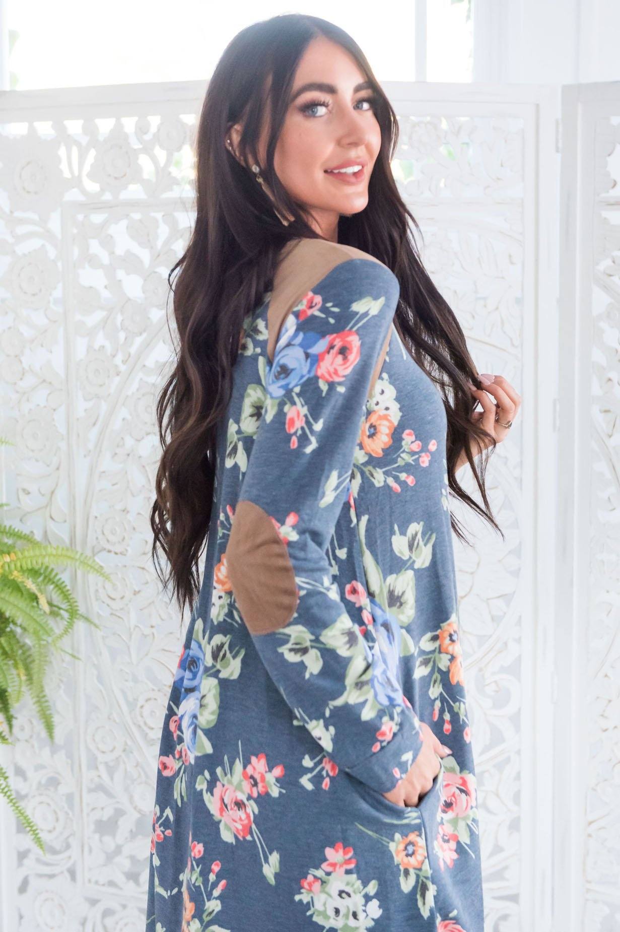 Winter Blooms Modest Tunic