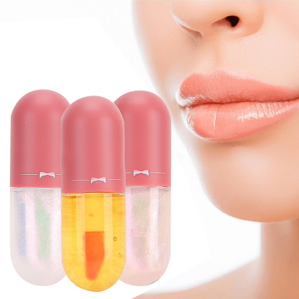 3pcs Clear Lip Glosses Moisturizing Lip Plump Oil Sexy Lip Serum Gloss Base For Makeup