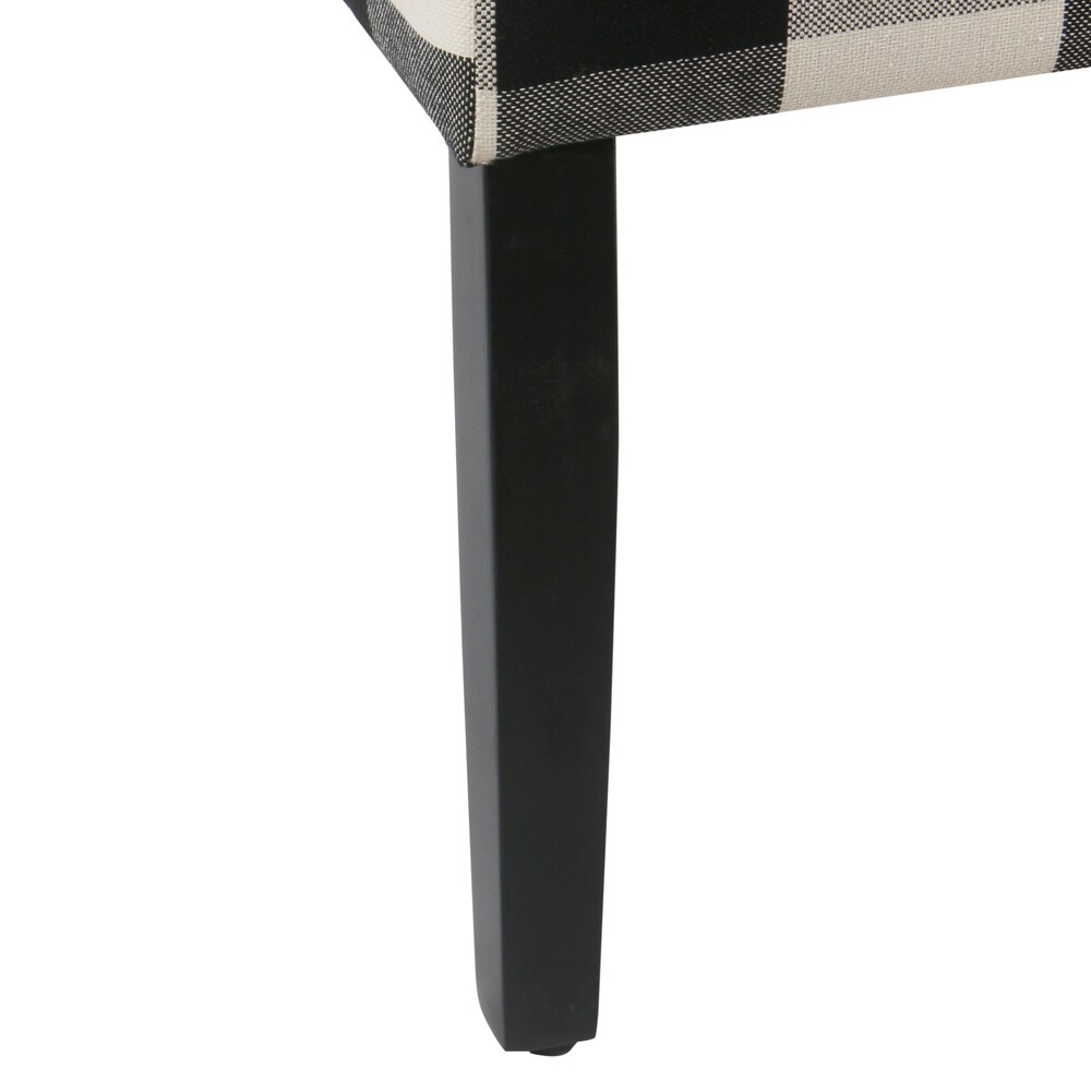 HomePop Black Plaid Parsons Dining Chair (Set of 2)