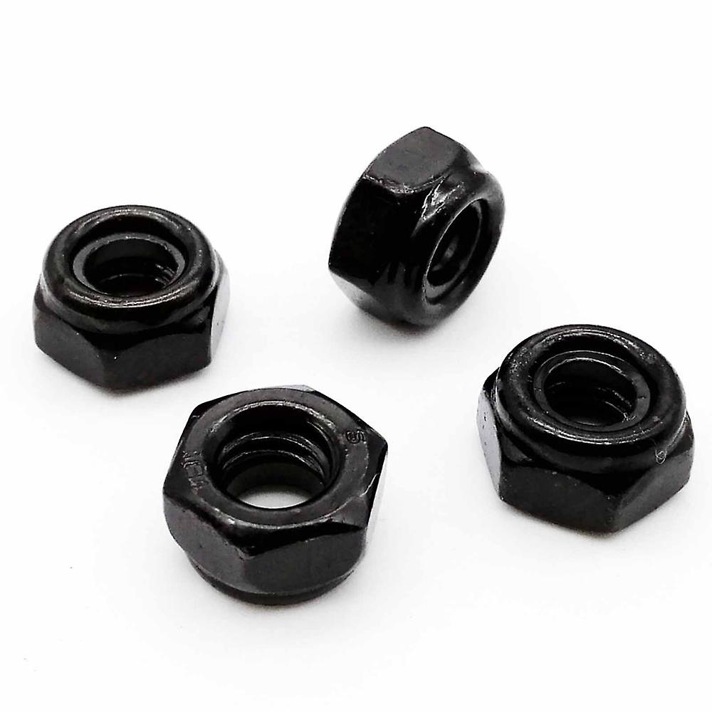 2/5/10/25pcs M2 M2.5 M3 M3.5 M4 M5 M6 M8 M10 M12 M16 304 Stainless Steel Black Nylock Nut Locknut Hex Nylon Insert Self Lock Nut