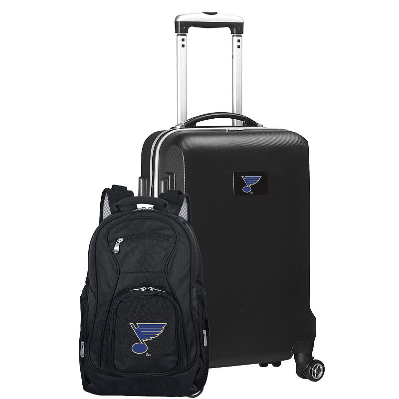 St. Louis Blues Deluxe Hardside Carry-On Spinner Luggage and Backpack Set