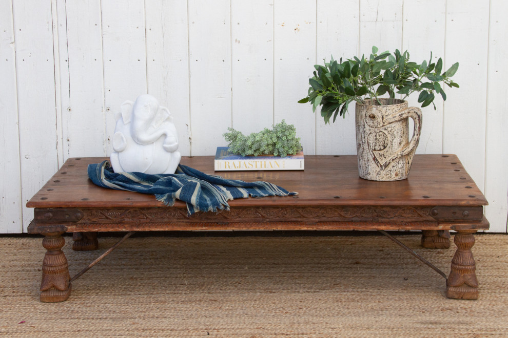 Antique Rustic Takhat Teak Coffee Table   Eclectic   Coffee And Accent Tables   by De cor  Houzz