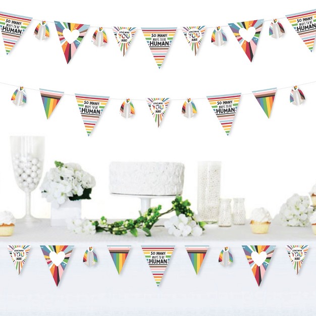 Big Dot Of Happiness So Many Ways To Be Human Diy Pride Party Pennant Garland Decoration Triangle Banner 30 Pieces