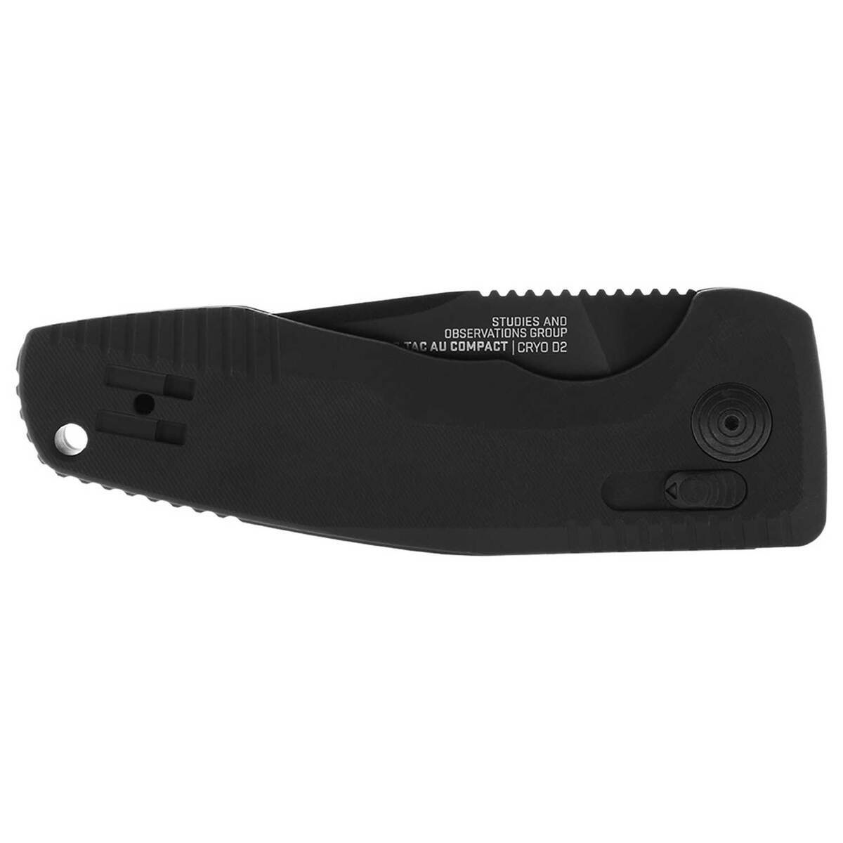 SOGTAC AU Compact 2.94 inch Tanto Serrated Edge Automatic Knife  Black