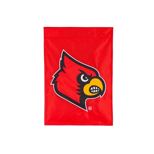 Evergreen University Of Louisville Garden Applique Flag 12 5 X 18 Inches Outdoor Sports Decor For Homes And Gardens