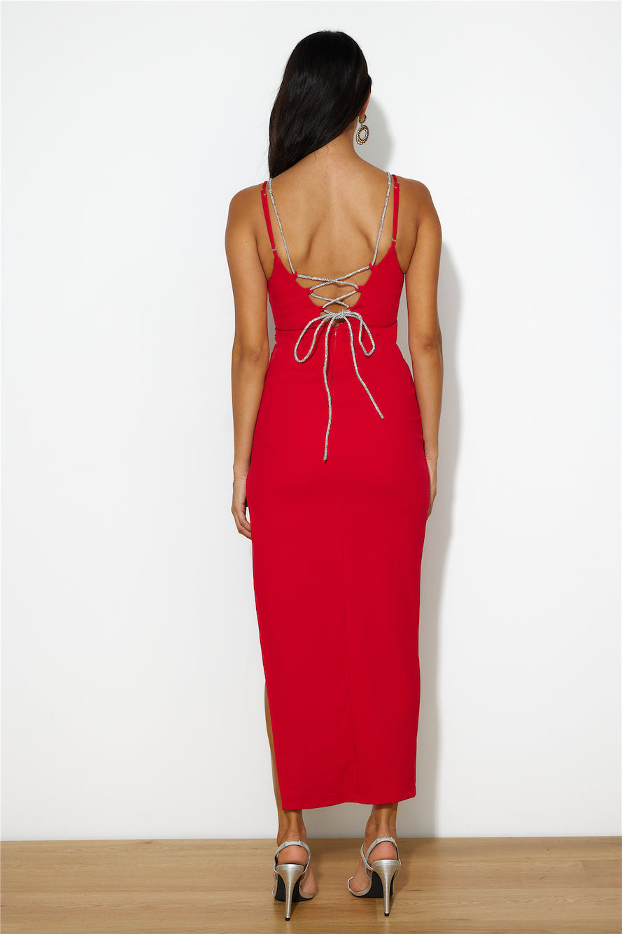 Spotlight On Her Midi Dress Red