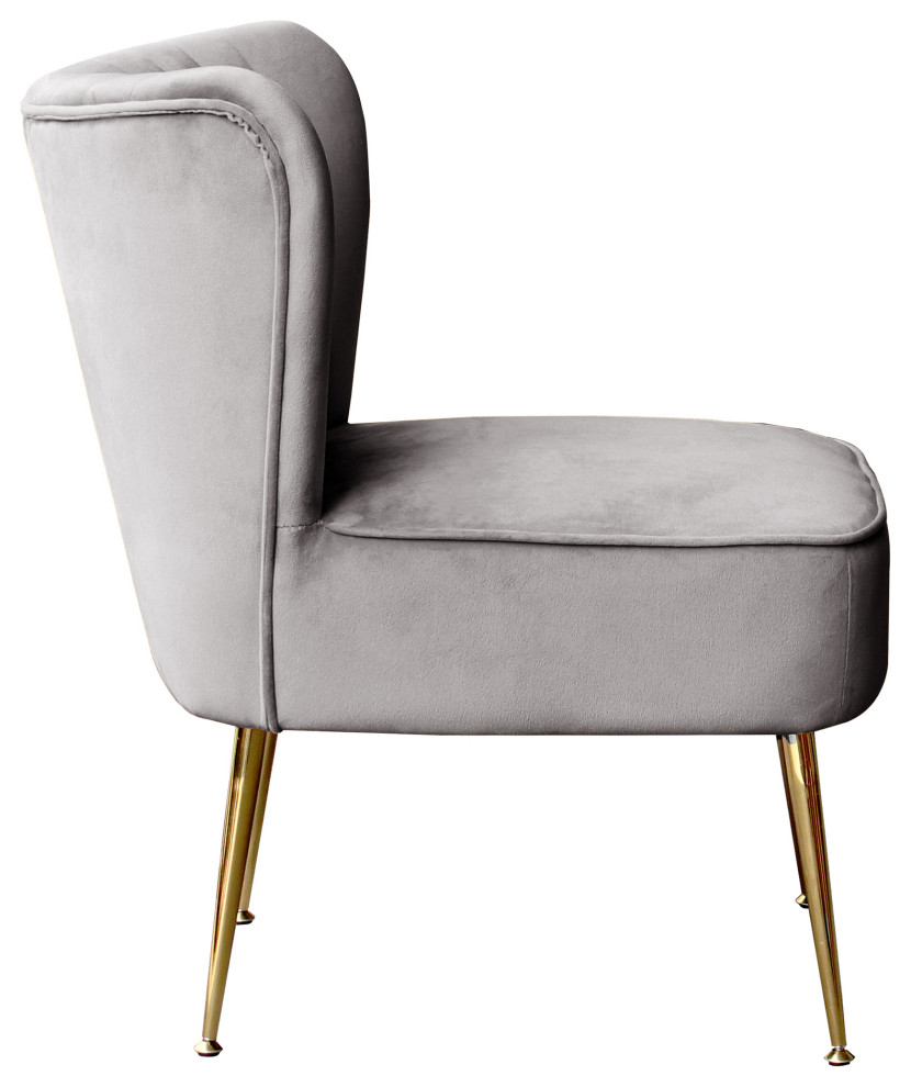 WestinTrends 22 quotTufted Velvet Accent Chair for Dining  Living Room  Bedroom   Midcentury   Dining Chairs   by WestinTrends  Houzz