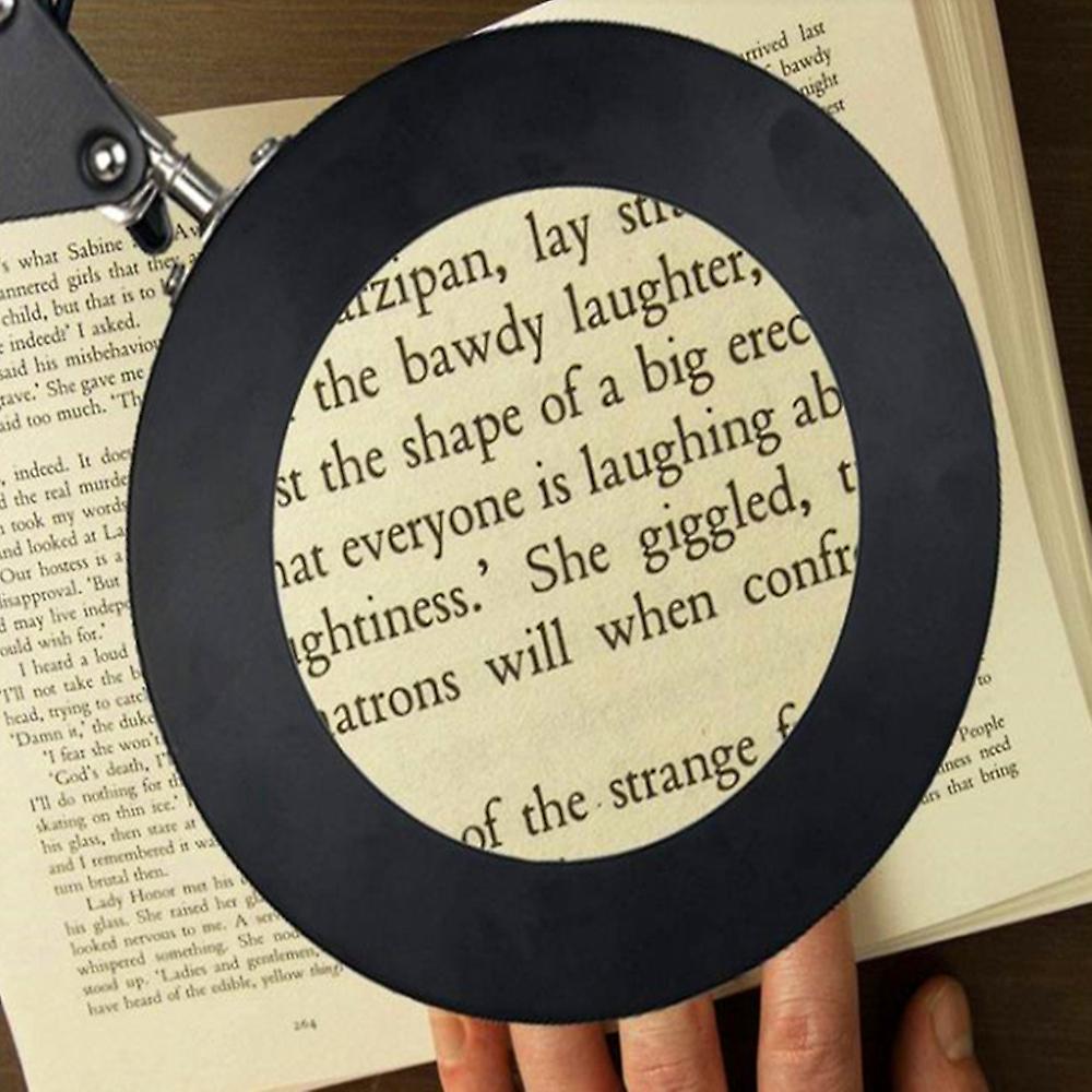 Magnifying Glass Magnifier With 64 Leds Desk Light Table Lamp 8x Magnification 10 Levels Adjustable Brightness Dimmable 3 Colors Temperature Changing