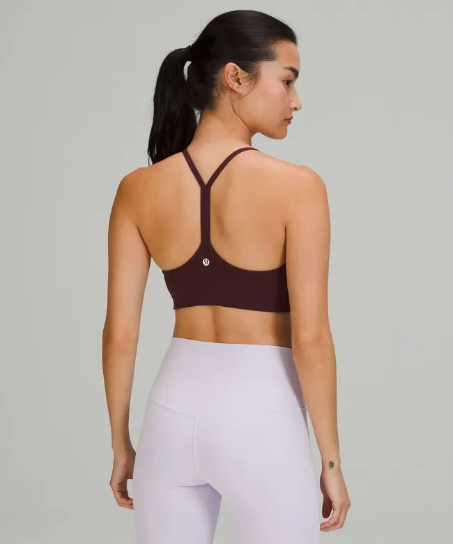 Flow Y Wrap-Front High-Neck Bra Light Support, B/C Cup