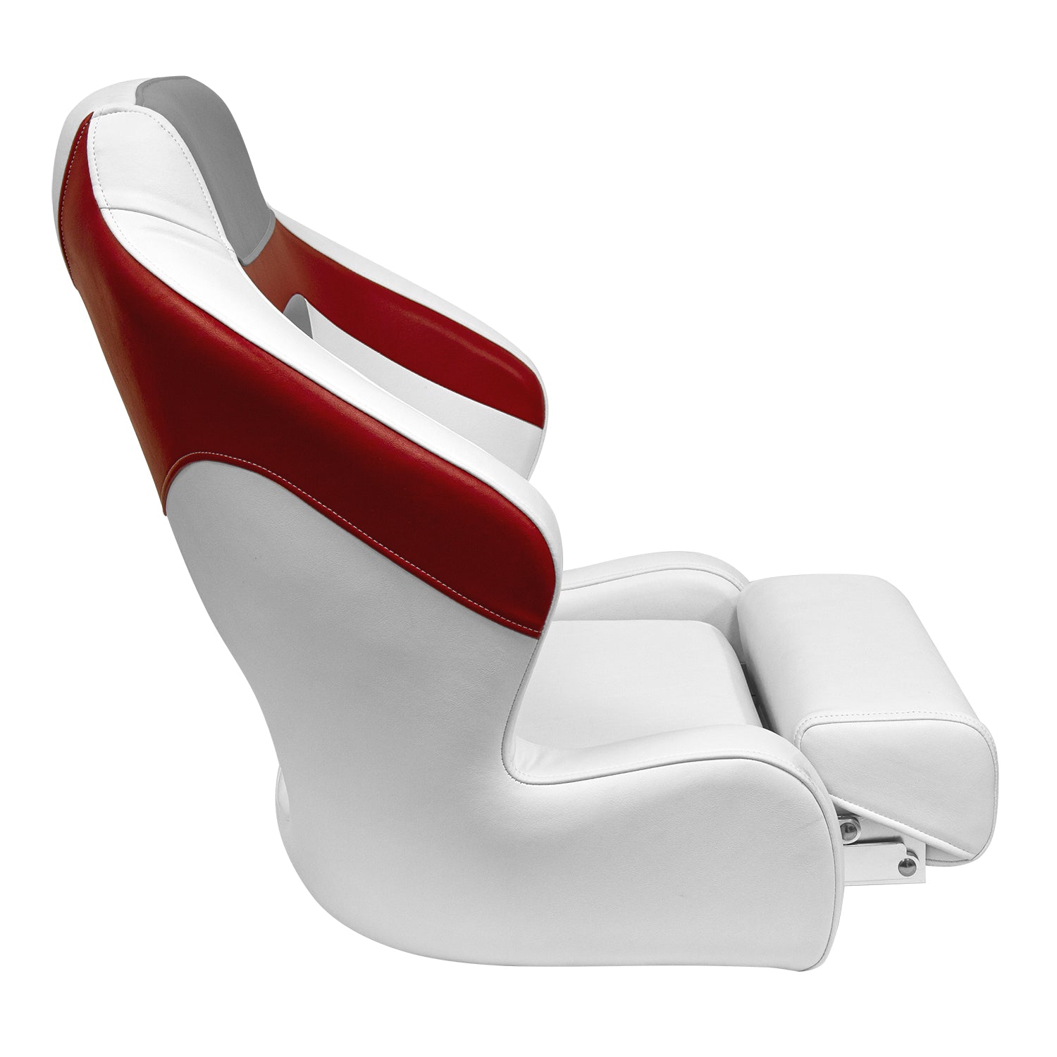 Wise 3338-1774 Baja Extra Large Bucket Seat with Flip-Up Bolster， Brite White / Marble Grey / Dark Red