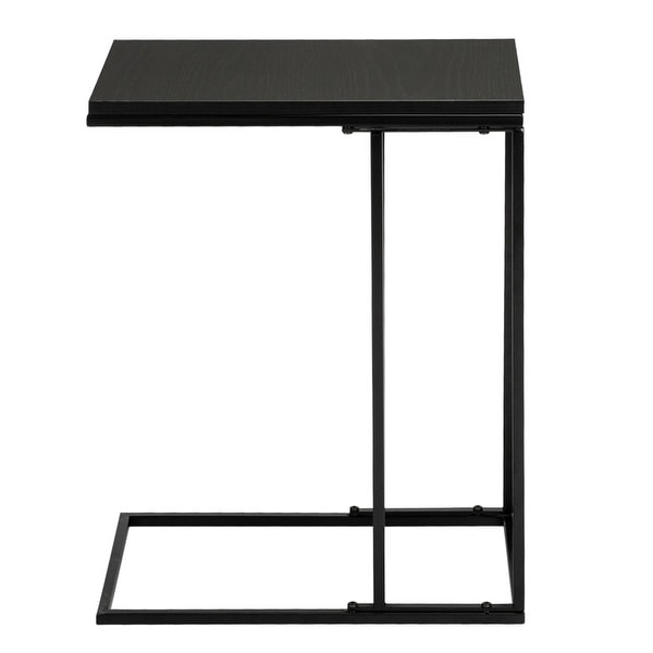 Black Side Table Tray Stand Rack