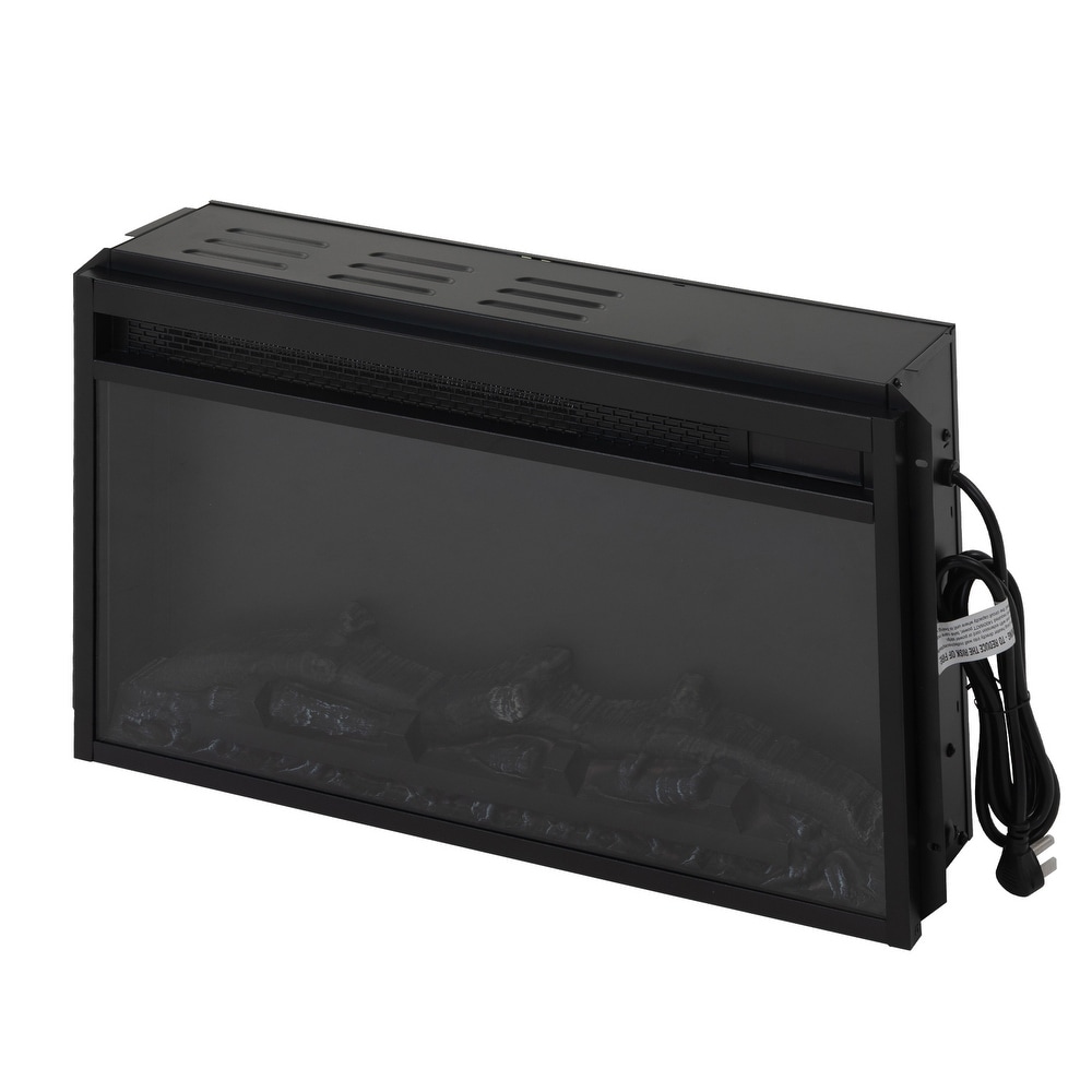 23 inch Electric Fireplace with Remote   Black