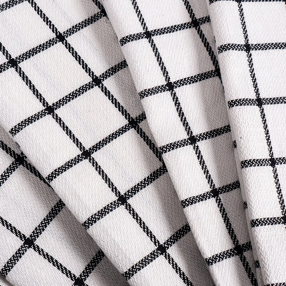 Black Checkered Grid Kitchen Towel   16 x 26   Set of 10   16'' x 26''