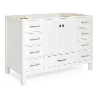 ARIEL Cambridge 48 in. W Vanity Cabinet Only in White A049S-BC-WHT