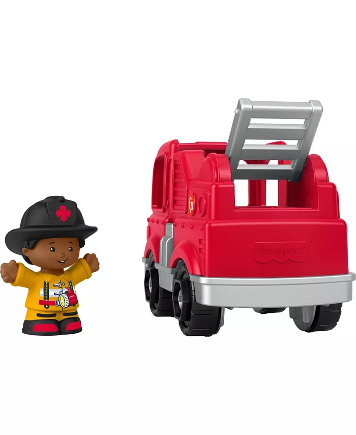 Fisher Price Little People Toy Firetruck and Firefighter Figure Set for Toddlers  2 Pieces