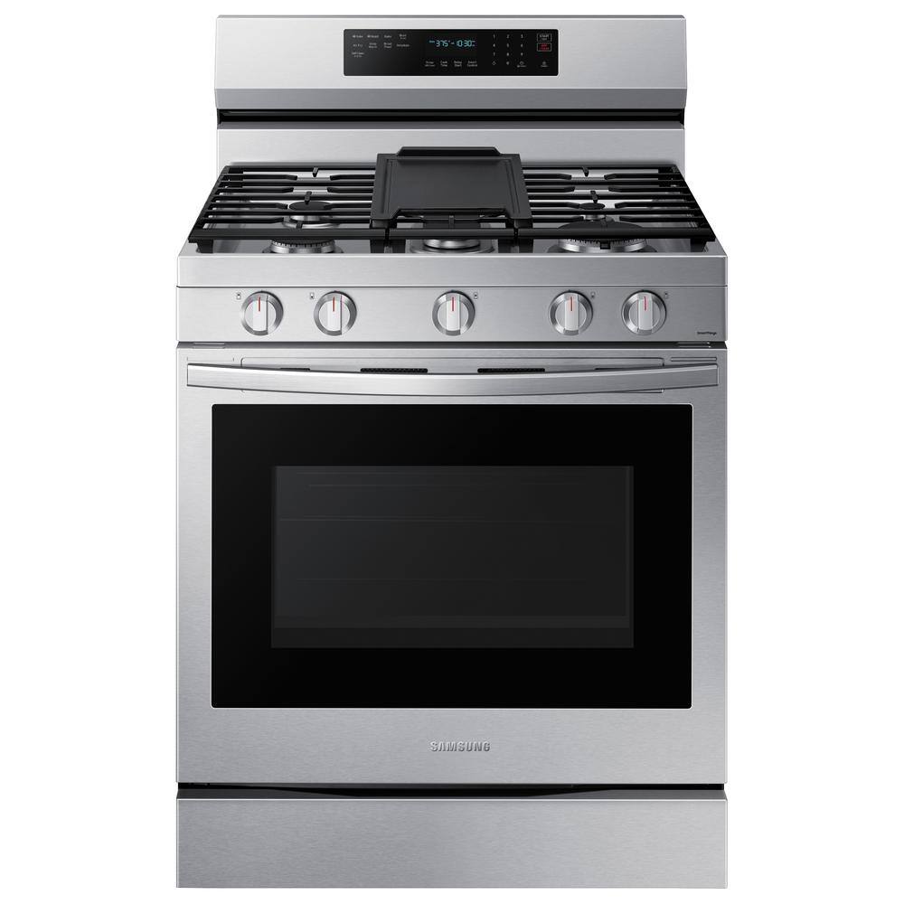  6 cu. ft. Smart Wi-Fi Enabled Convection Gas Range with No Preheat AirFry in Stainless Steel NX60A6711SS