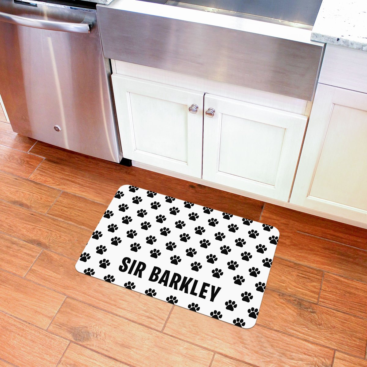 Bungalow Flooring Paw Print Personalized Floor Mat