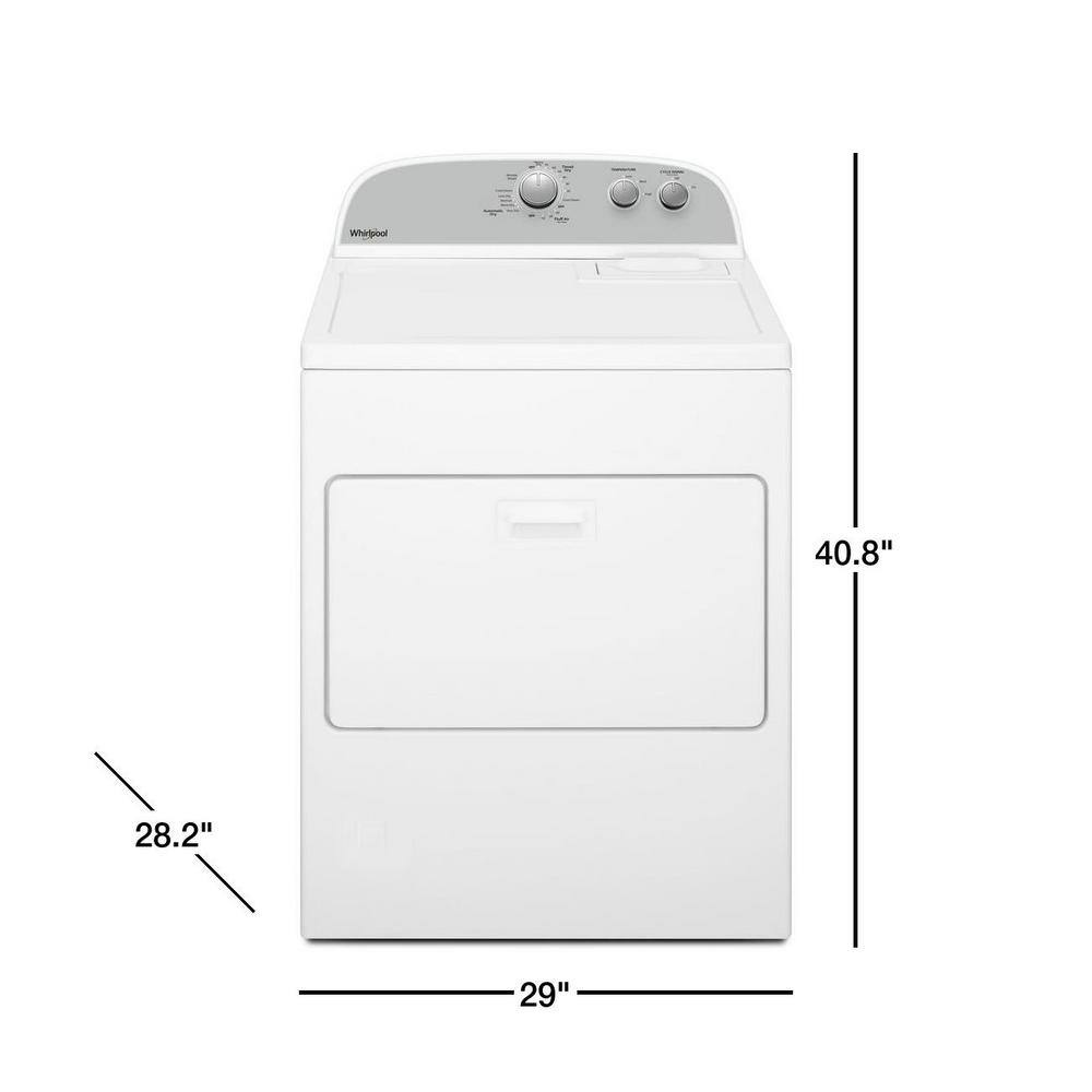 Whirlpool 7.0 cu. ft. 120-Volt White Gas Vented Dryer with AUTODRY Drying System WGD4950HW