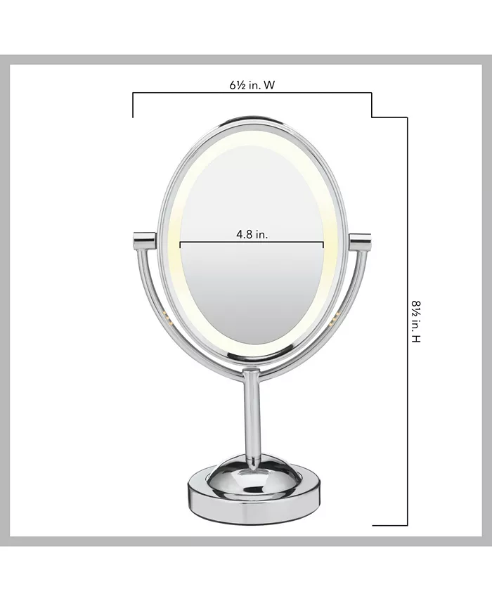 Conair Double-Sided Lighted Oval Mirror