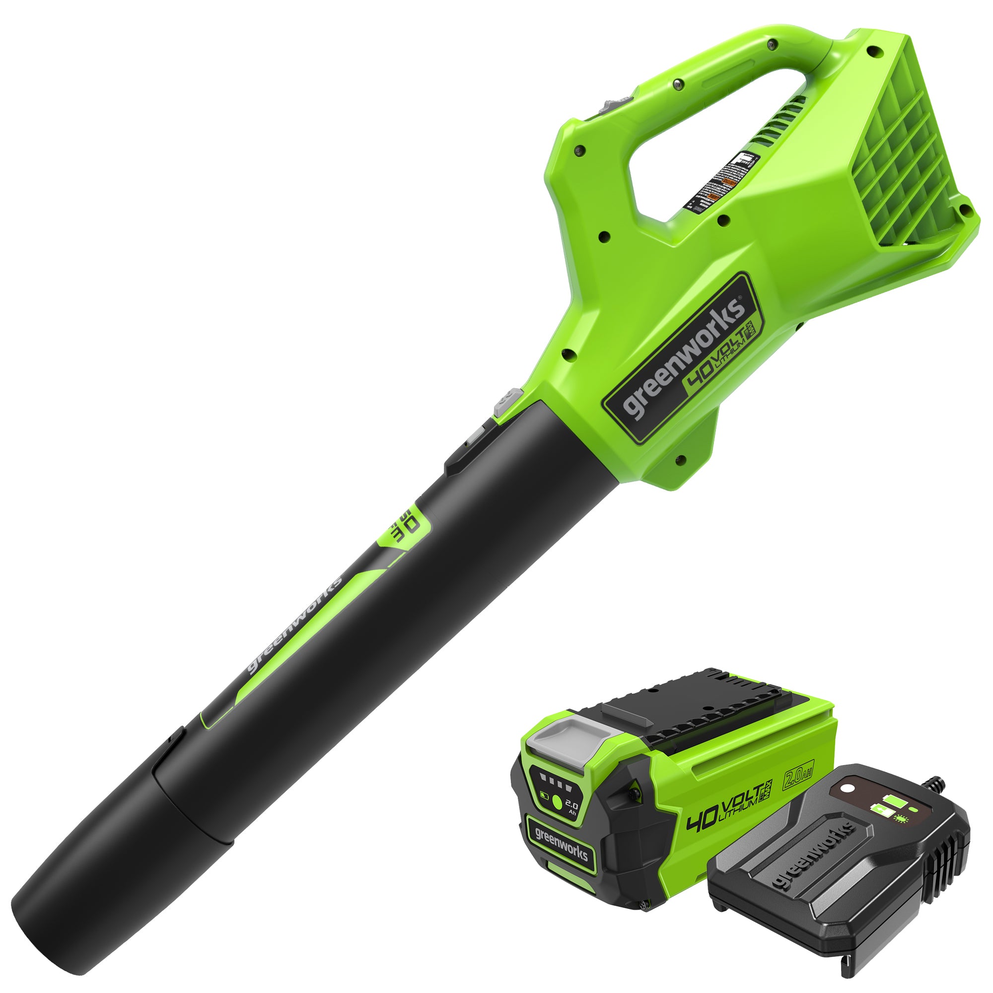 40V 350 CFM Leaf Blower， Battery  Charger | Greenworks Tools