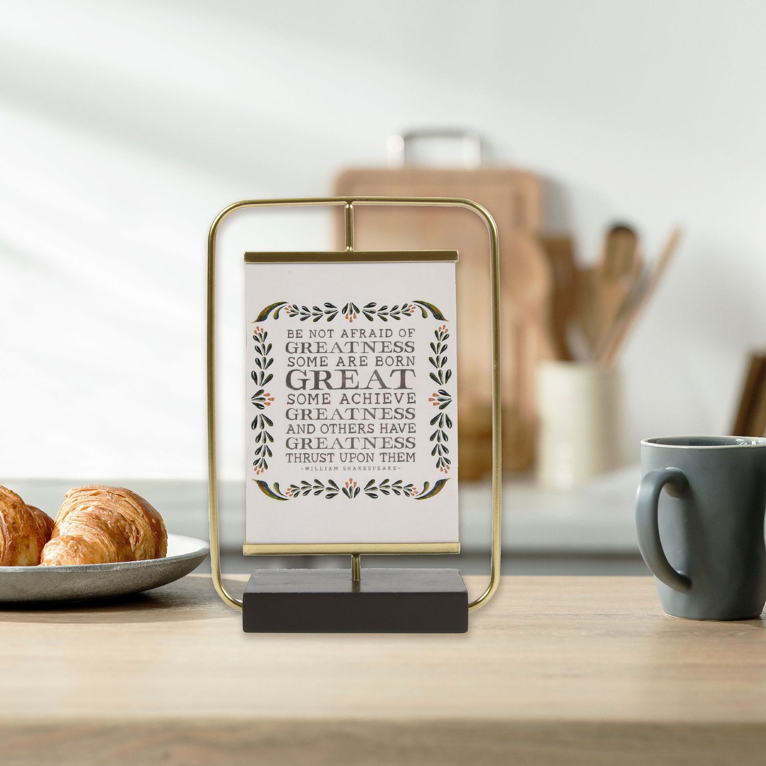 Sonoma Goods For Life® Brass and Wood Tabletop Sign