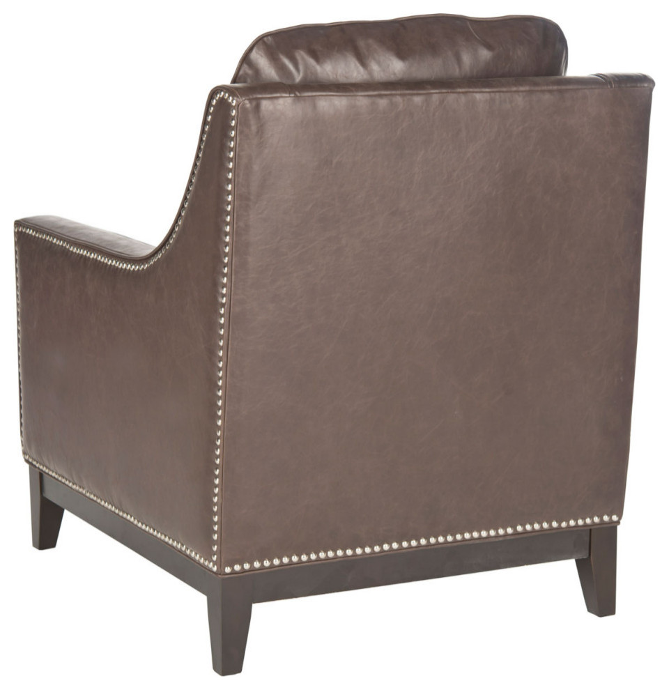 Dixon Club Chair Antique Brown   Transitional   Armchairs And Accent Chairs   by AED Luxury Home Decor  Houzz