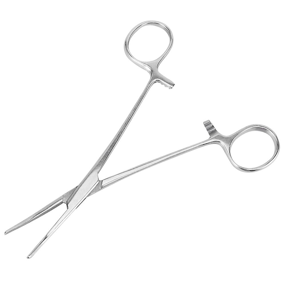 Surgical Haemostatic Hemostatic Forceps Stainless Steel Curved Tip Pliers Pet Hair Tweezers 16cm