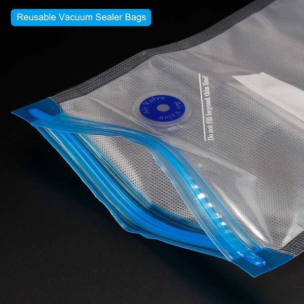 10pcs Sous Vide Bags Reusable Vacuum Food Sealer Bag 22cm x 21cm，28cm x 26cm - White