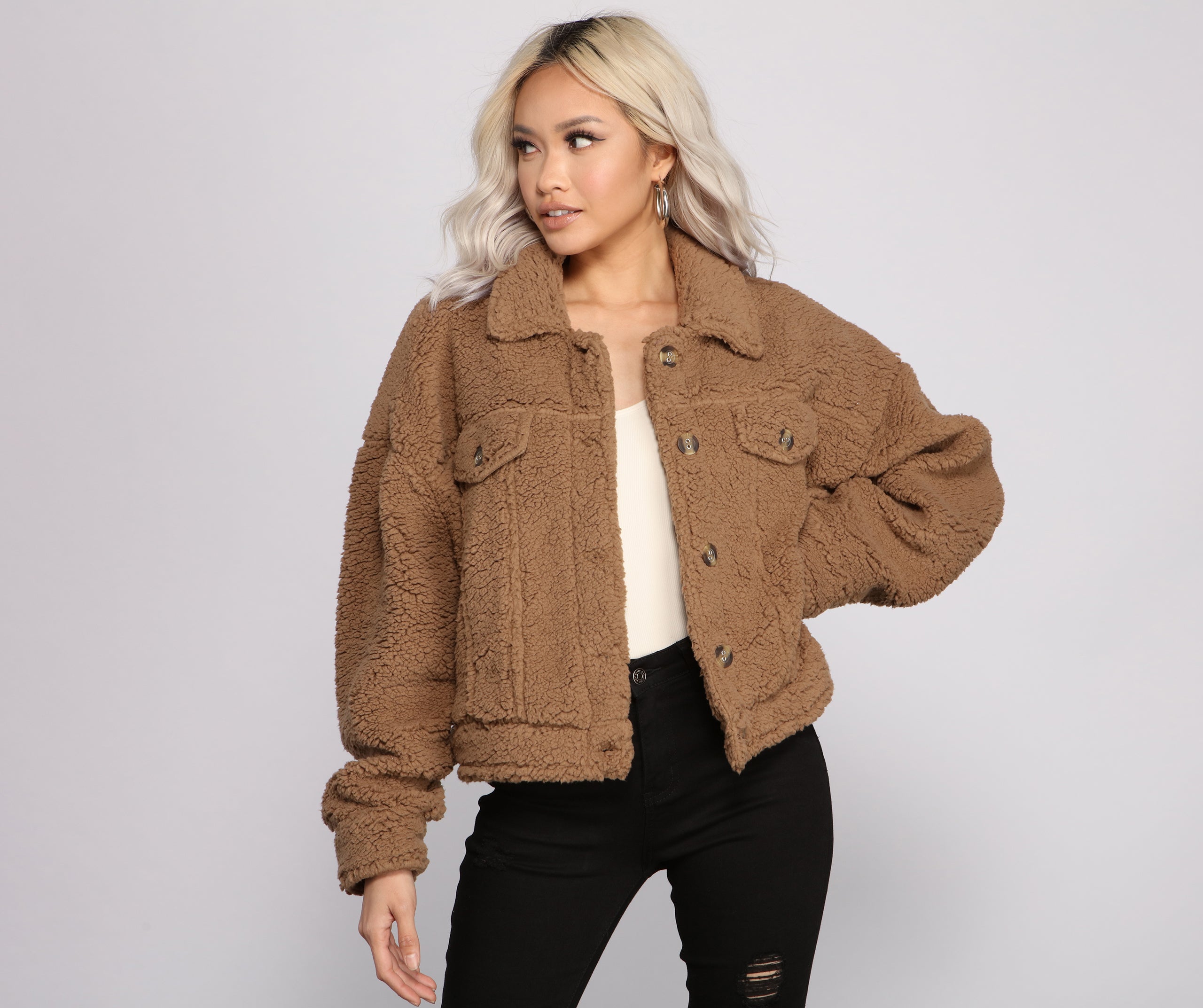 Oversized Faux Fur Teddy Jacket