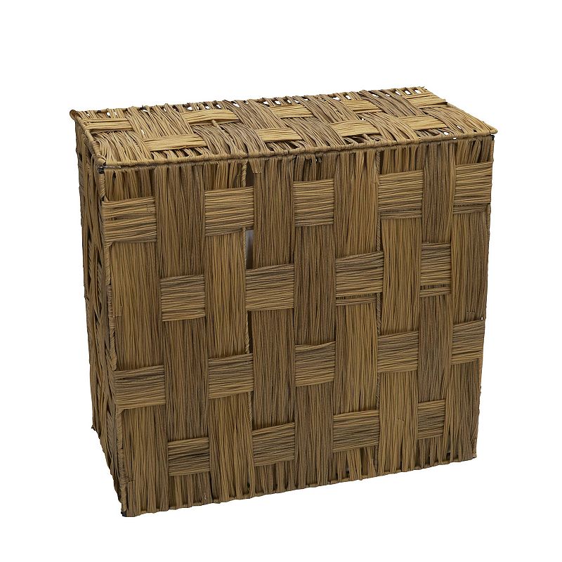 Household Essentials Resin Wicker Double Hamper