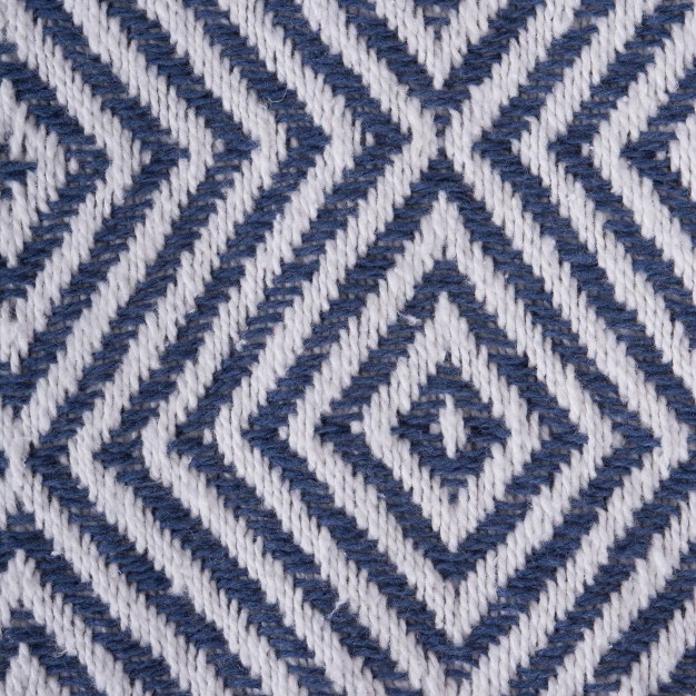 Diamond Geometric Throw Blanket French Blue Design Imports