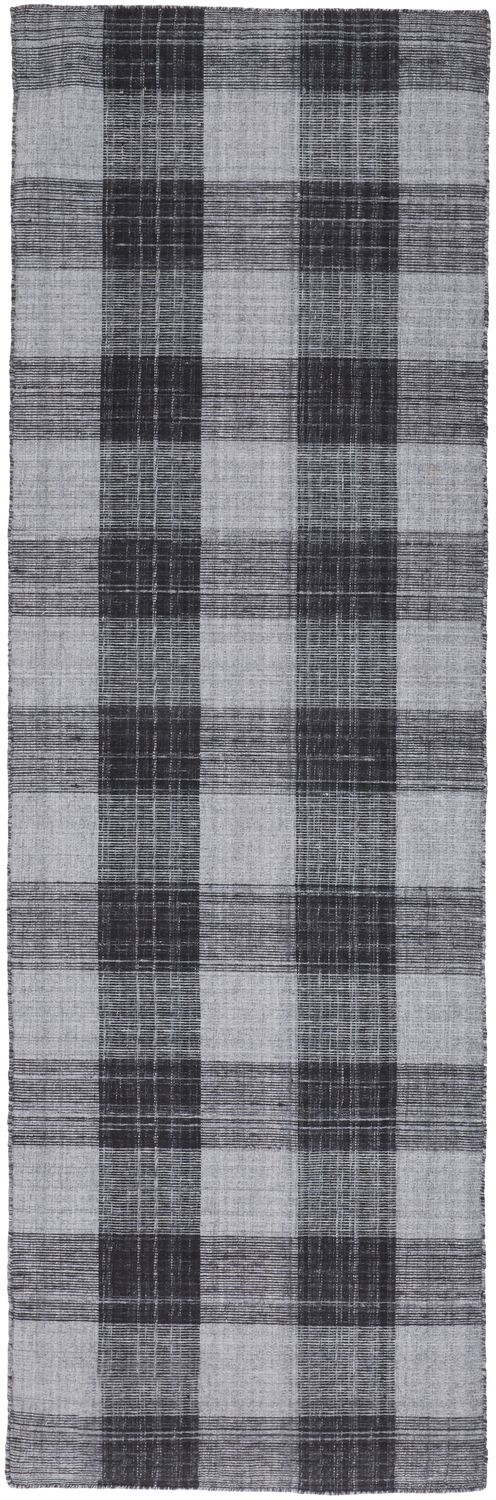 Moya Flatweave Black and Gray Rug by BD Fine