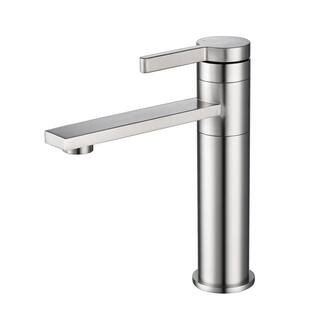 Hlihome Single Handle Single Hole Bathroom Vanity Sink Faucet in Brushed Nickel DKTH71NS