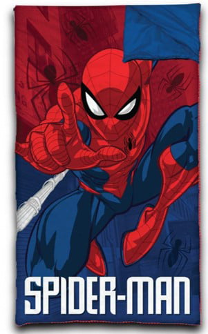 Marvel Spider-Man Kids Slumber Bag with Bonus Pillow